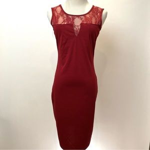 NWOT Red Lacy Back Dress